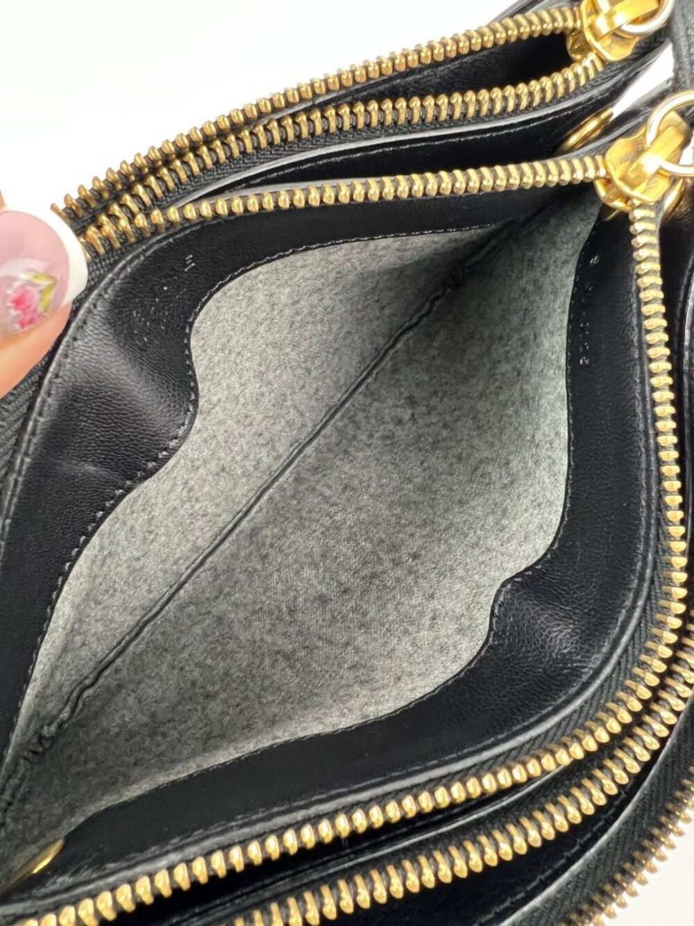Celine Smooth Lambskin Small Trio Crossbody Black Bag - Picture 12 of 16